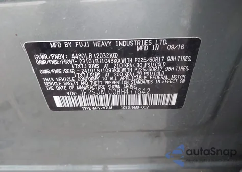 2017 Subaru Forester 2.5I Limited from USA, damaged, VIN JF2SJALC0HH477642
